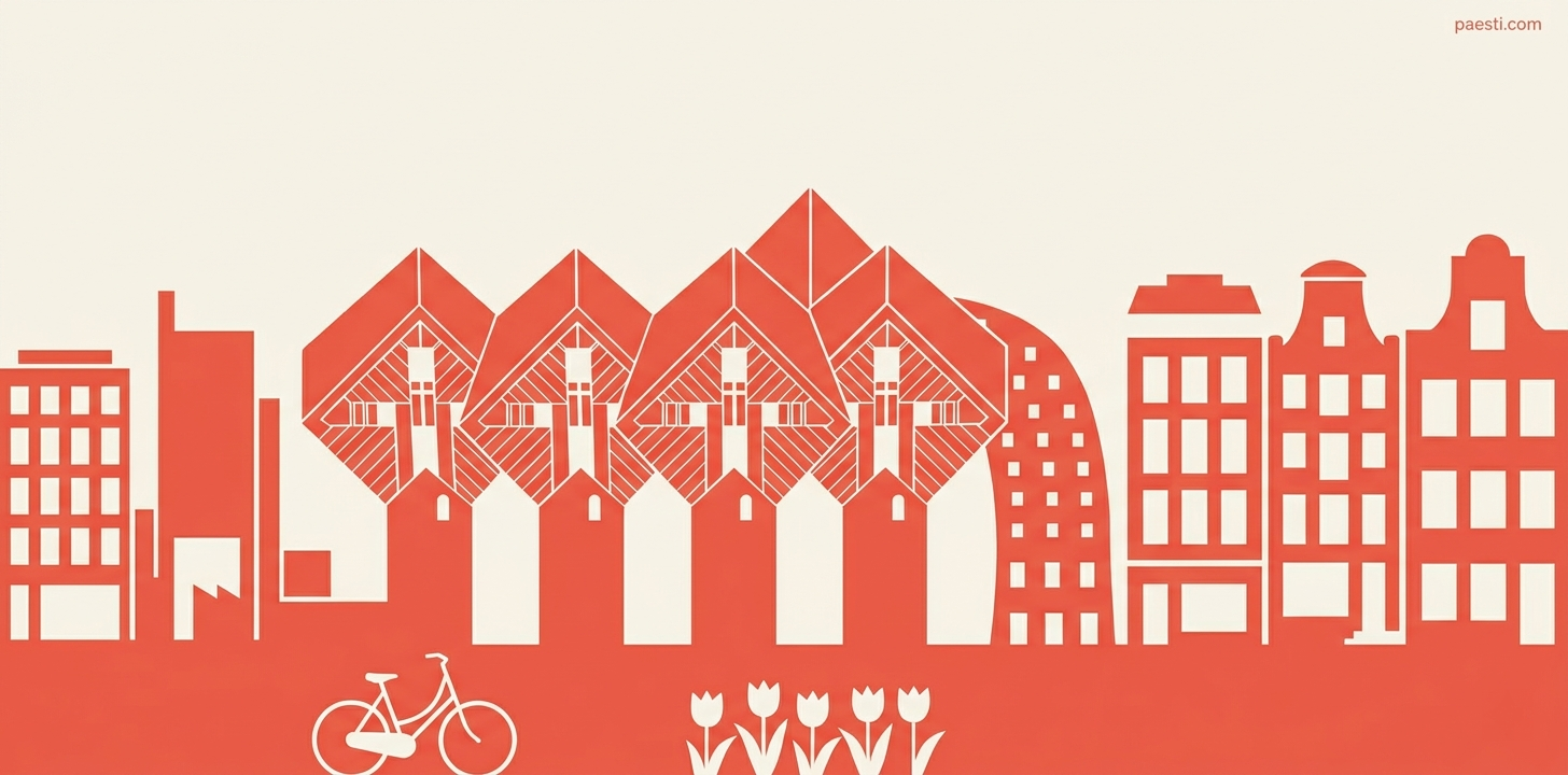 Rotterdam skyline illustration
