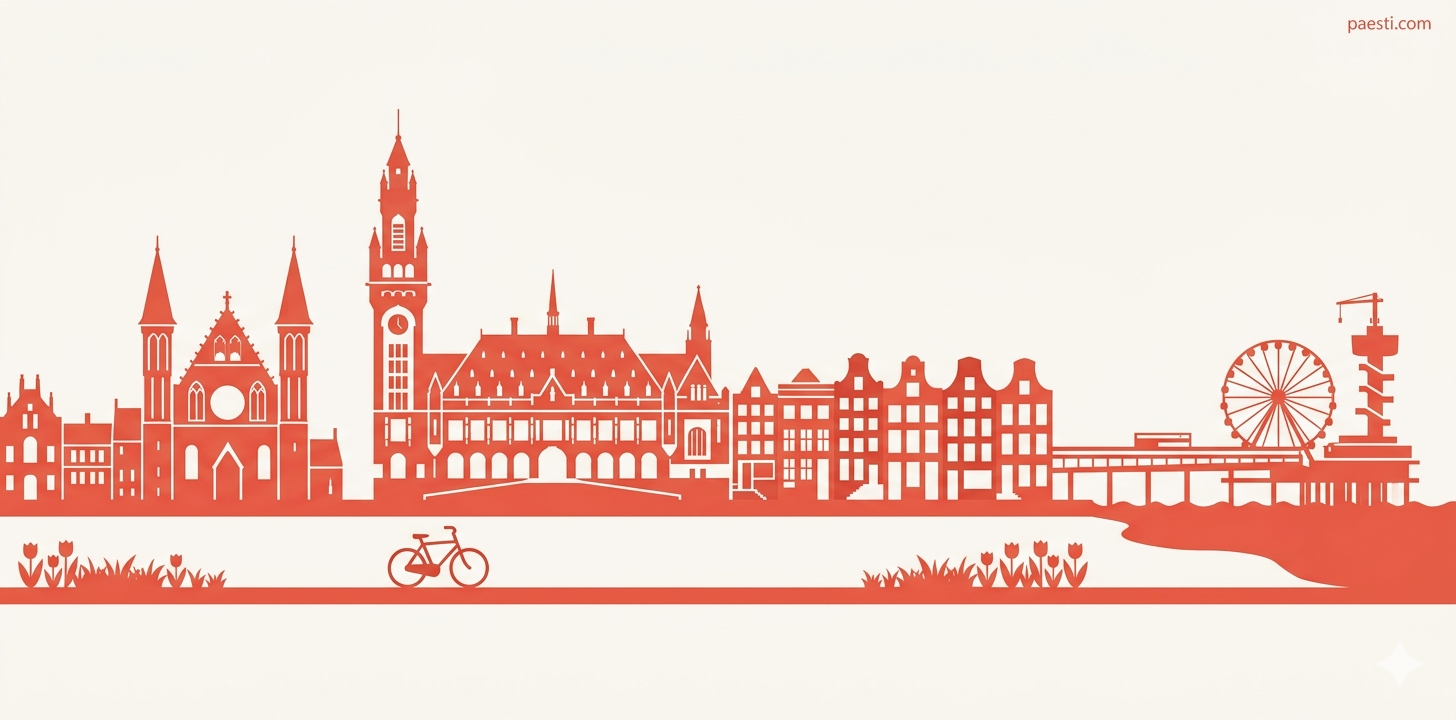 The Hague skyline illustration